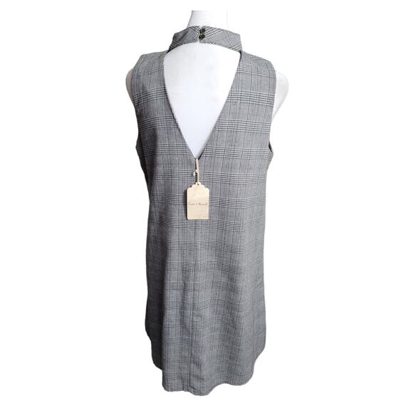 NWT Hem Thread Plaid Choker Dress Sm Preppy Collared Cutout Style Academia Core - Picture 5 of 10